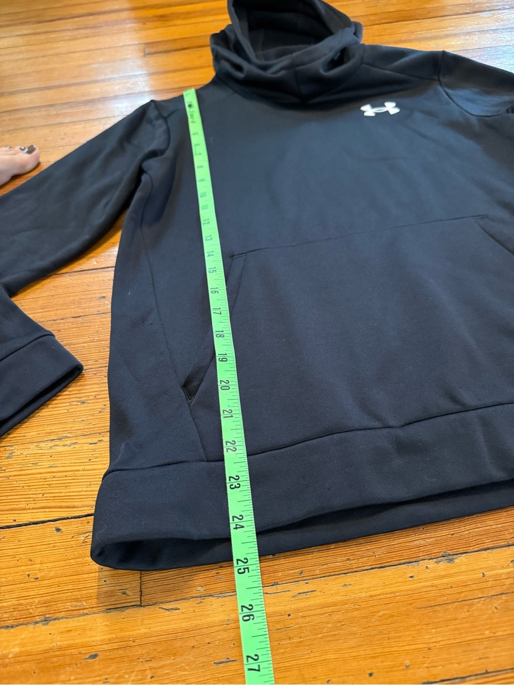 Under Armour Black Kids' Hoodie with Logo Large - Picture 5 of 9